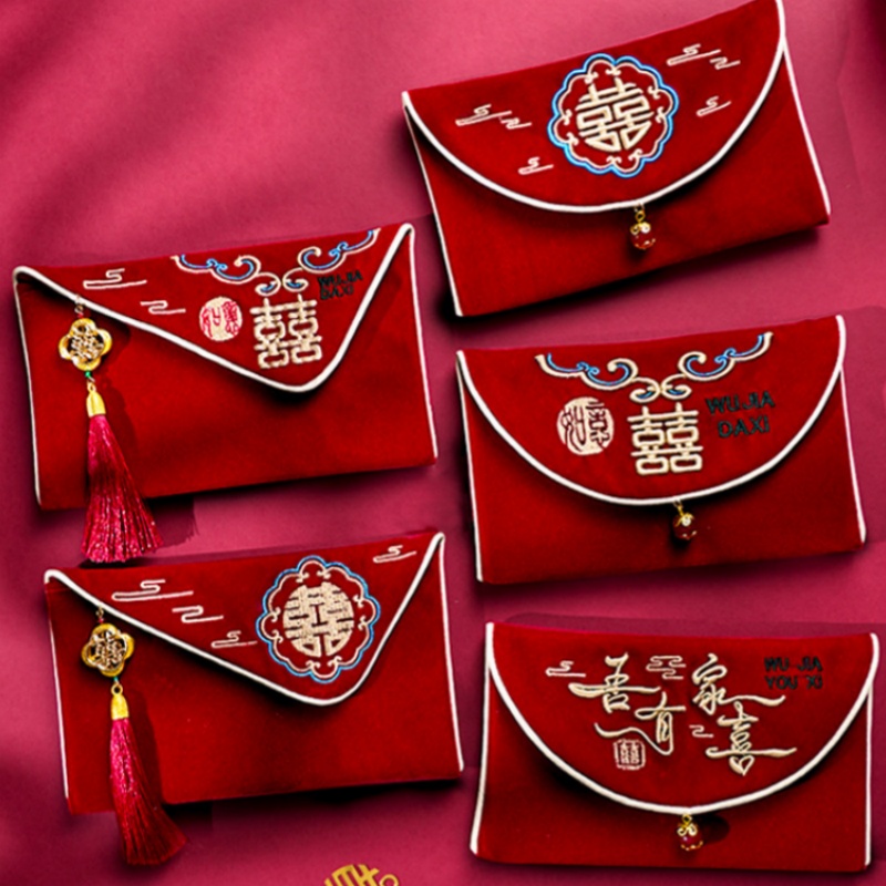 1 szt. Czerwona koperta ślubna – Embroidery Bag recenzja i cena