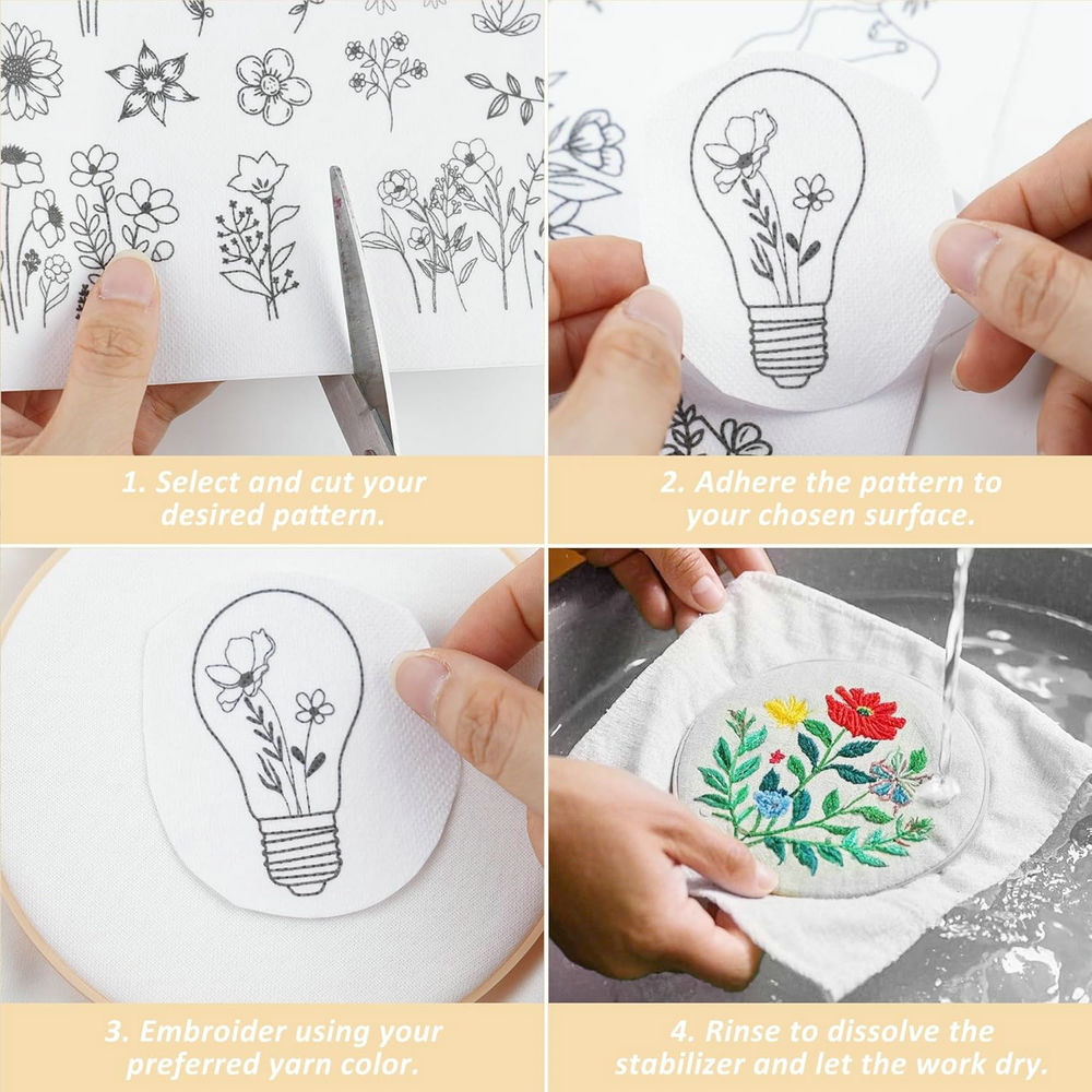 4 arkusze rozpuszczalnych w wo – Embroidery Meaning recenzja i cena