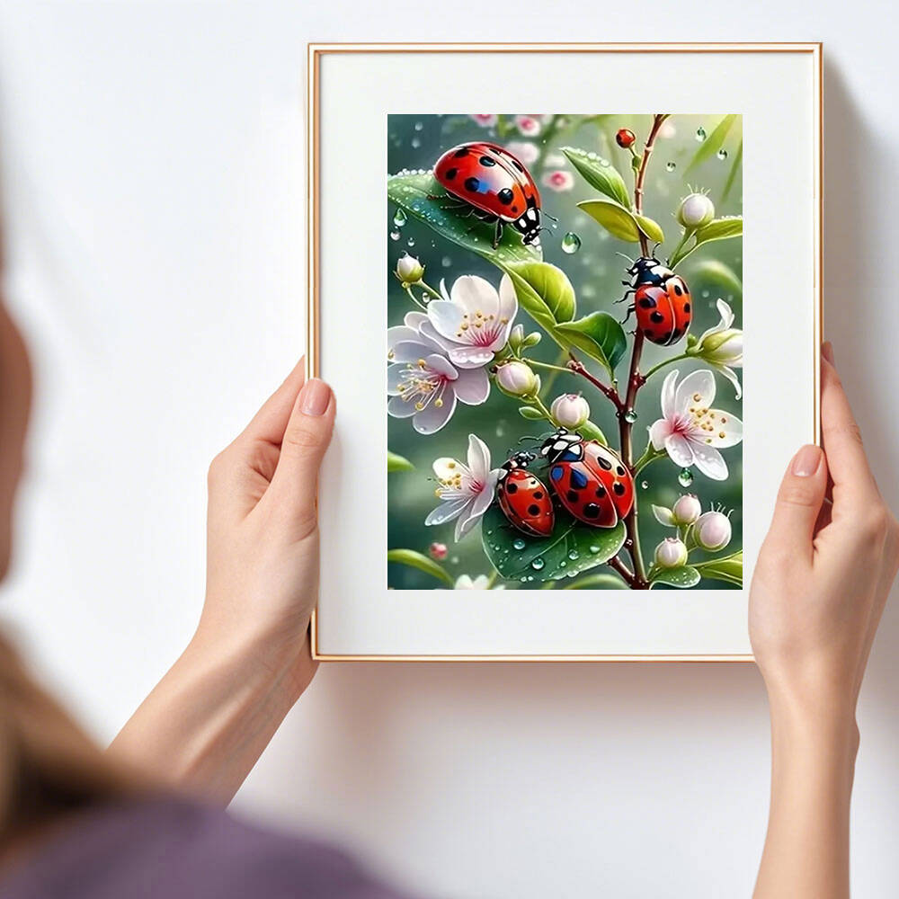 Zwierzę HUACAN DIY diamentowe  – Embroidery Lady Bug recenzja i cena