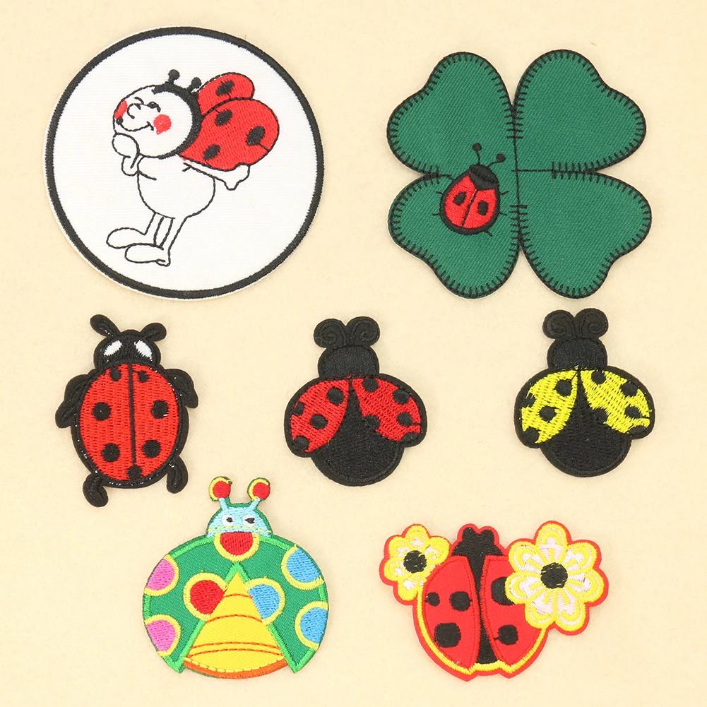 2PC kreskówka biedronka cztery – Embroidery Lady Bug recenzja i cena