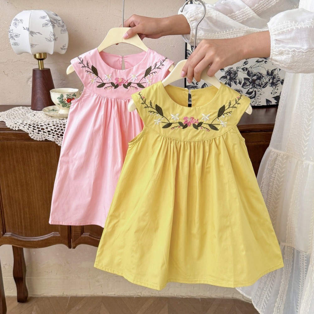 Letnie sukienki dla dziewczyne – Embroidery Yellow Dress recenzja i cena